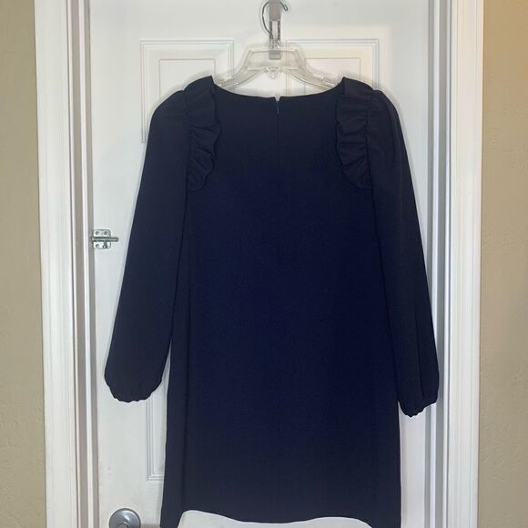 Chelsea 28 Long Sleeve Navy Blue Shift Dress Size 12 - Picture 6 of 9